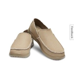 Crocs Men's Santa Cruz Khaki Slip On Loafer Shoes 10128-261 Sizes  9 new no tags